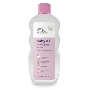 Boots Baby Oil 300ml - Hydrating & Gentle Baby Oil for Soft Sensitive Skin