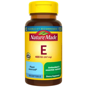 Nature Made Vitamin E 400 IU (180 mg) – Antioxidant & Immune Support (100 Softgels)