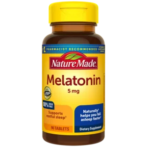 Nature Made Melatonin 5mg Extra Strength – Drug-Free Sleep Support (90 Tablets)