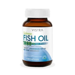 Vistra Salmon Fish Oil 1000mg + Vitamin E – Omega-3 for Heart, Brain & Joints (100 Capsules)