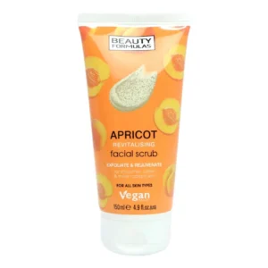 Beauty Formulas Apricot Revitalising Facial Scrub – Gentle Exfoliator for Radiant Skin (150ml)