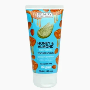 Beauty Formulas Honey & Almond Facial Scrub – Gentle Nourishment and Exfoliation (150ml)