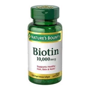 Nature’s Bounty Biotin 10,000 mcg – Healthy Hair, Skin & Nails Support (120 Softgels)