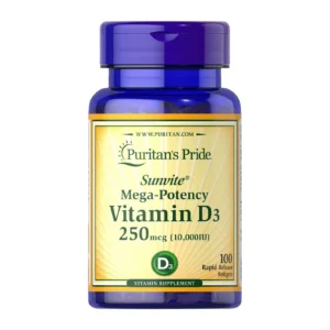 Puritan's Pride Vitamin D3 250 mcg (10,000 IU) 100 Softgels In Bangladesh