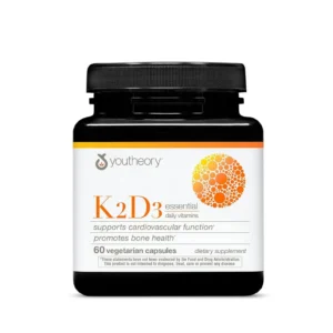 Youtheory K2 + D3 (60 Capsules) | Promotes Bone Health