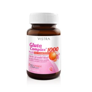 VISTRA Gluta Complex 1000 Plus Red Orange All Natural Extract 30 Caps