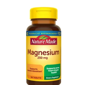 Nature Made Magnesium 250mg – Nerve, Muscle & Bone Support (100 Tablets)