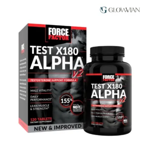 Force Factor Test X180 Alpha V2 – Advanced Testosterone & T-Support for Men (120 Tablets)