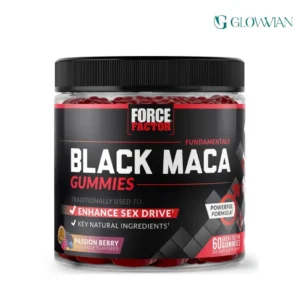 Force Factor Black Maca Gummies – Energy, Strength, Drive & Libido Support for Men & Women (Passion Berry Flavor, 60 Gummies)