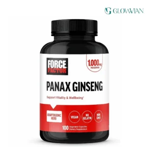 FORCE FACTOR Panax Ginseng Adaptogenic Korean Ginseng Supplement to Support Energy, Clarity, and Well Being, Non-GMO, Vegan-Friendly, Premium Quality, 100 Capsules