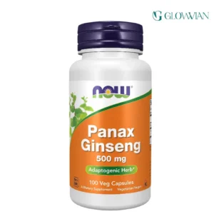Now Panax Ginseng (500 mg) Adaptogenic Herb (100 Veg)Capsules