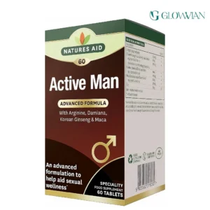 Natures Aid Active Man Tablets – High Strength Formula with Zinc, Maca, Ginseng & Damiana for Men’s Health, Energy & Vitality (60 Tablets)