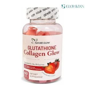 Nature Glow Glutathione Collagen Glow Strawberry Flavor, 60 Organic Chewable Gummies