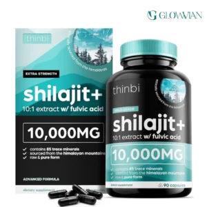 Thinbi Pure Himalayan Shilajit Organic Capsules with Fulvic Acid & Trace Minerals - 90 Count