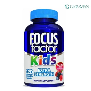 Focus Factor Kids Extra Strength Daily Chewable for Brain Health Support, 120 Counts
