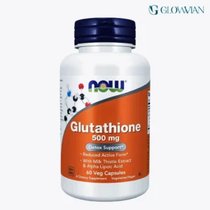 NOW Glutathione 500 mg, With Milk Thistle Extract & Alpha Lipoic Acid-60 Veg Capsules