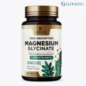 Nature's Nutrition Magnesium (Glycinate) - Magnesium Supplement for Heart Health, Nerve, Muscle, Bone, and Sleep Support - 100% Chelated & High Absorption - 250 mg per Serving - Gluten Free, Vegan, Non-GMO - 60/120 Capsules