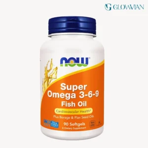 NOW Super Omega 3-6-9 with a blend of Fish, Borage and Flax Seed Oils, 90 Softgels