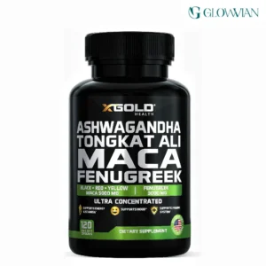 X Gold Health Ashwagandha Tongkat Ali Maca Fenugreek - 120 Capsules | Men's Vitality & Performance