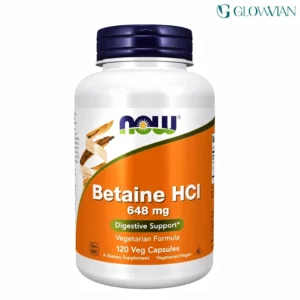 NOW Supplements, Betaine HCl 648mg, Vegetarian Formula, Digestive Support - 120 Veg Capsules