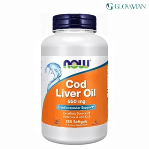 NOW Foods Cod Liver Oil 650 mg, Excellent Source of Vitamins A and D-3, 250 Softgels