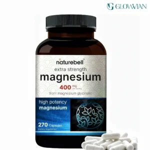 NatureBell Magnesium Glycinate 400mg Elemental, 270 Capsules | 100% Chelated for High Absorption