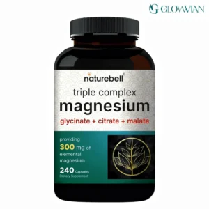 Naturebell Magnesium Complex 1,000mg, 240 Capsules | Triple Magnesium Complex with Glycinate, Citrate, Malate
