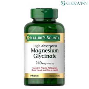 Nature's Bounty Magnesium Glycinate 240 Mg, 180 Capsules | USA