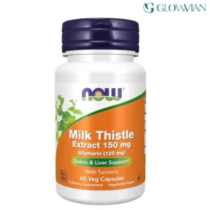 NOW Foods Supplements, Silymarin Milk Thistle Extract 150 mg with Turmeric, Supports Liver Function*, 60 Veg Capsules