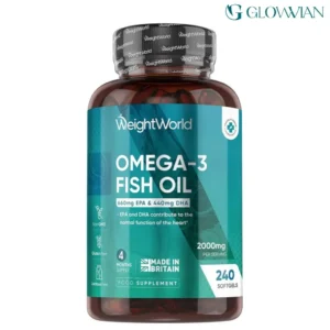 Omega 3 Fish Oil 2000mg - 240 Softgels (4 Months Supply) - 660mg EPA & 440mg DHA - Omega 3 Fatty Acids Supplements - Fish Oil Capsules - Made in the UK - Gluten-Free & Lactose-Free Capsules Amazon's Choice