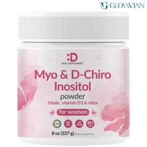 Myo-Inositol & D-Chiro Inositol Supplement Powder for Women | 40:1 Ratio with Methylfolate, Vitamin D3 & Vitex | Supports Hormonal Balance & Ovarian Health